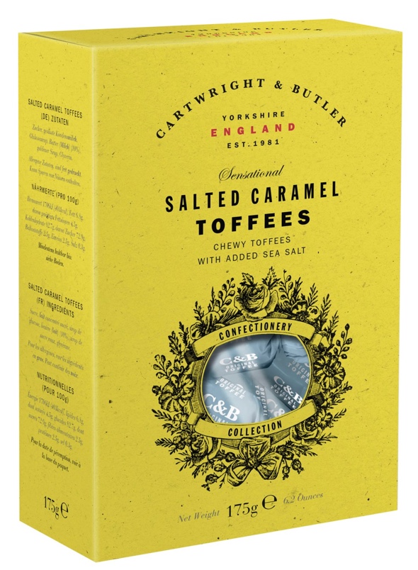519552 - Toffees with Seasalt 130 g - Cartwright & Butler